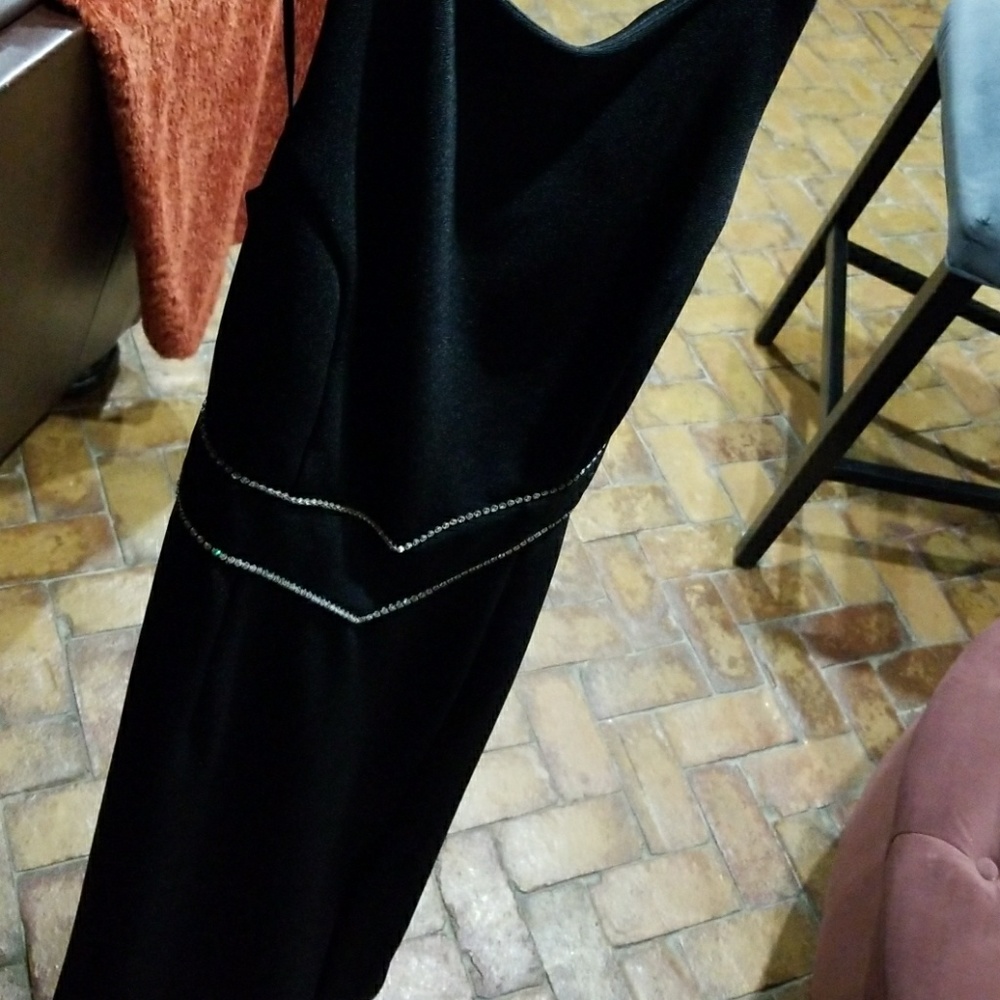 Black and silver gown